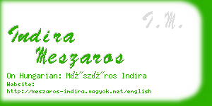 indira meszaros business card